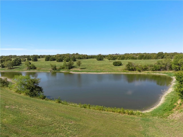 view of water feature with a rural view