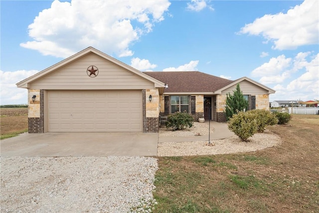 ranch-style home with a garage