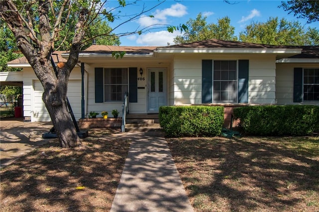 view of ranch-style home