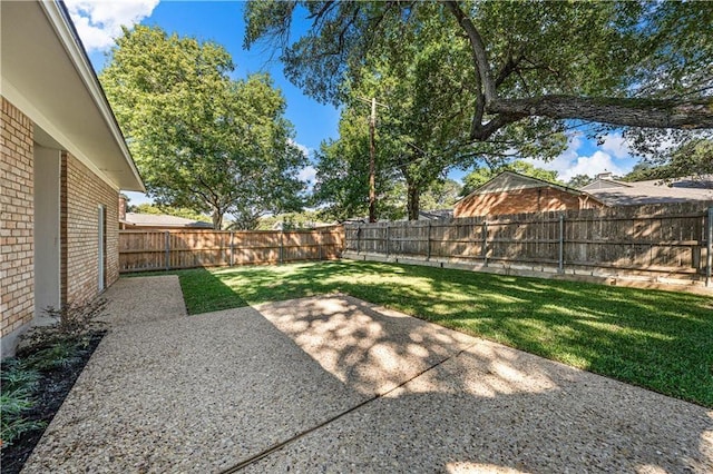 view of yard featuring a patio area