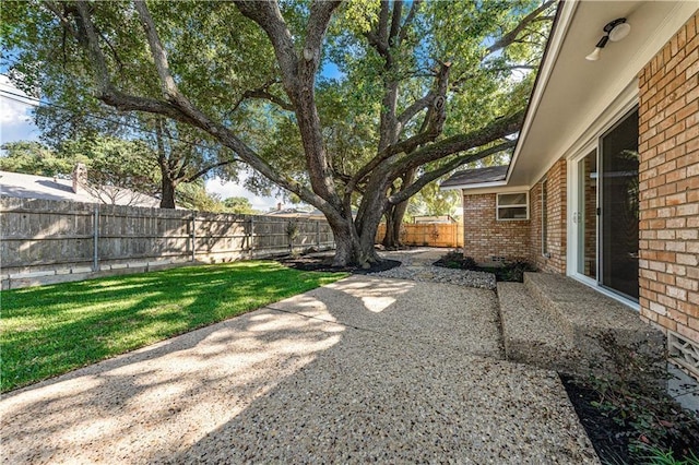 view of yard with a patio