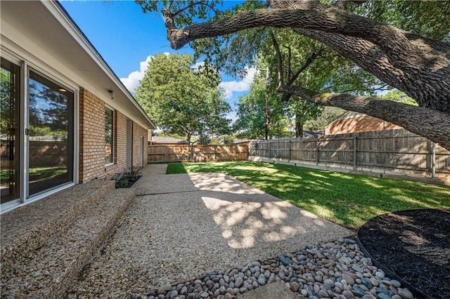 view of yard featuring a patio