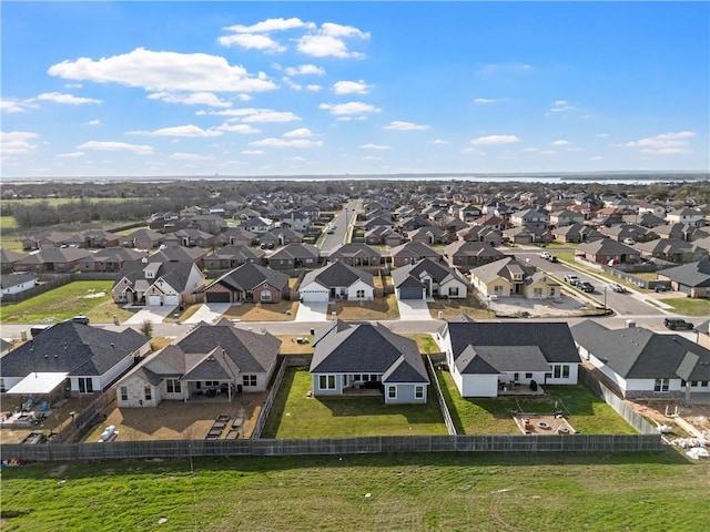 aerial view with a residential view