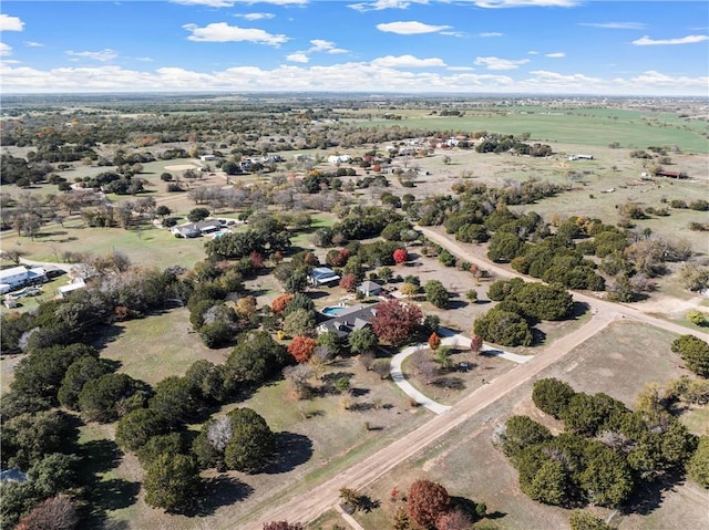 bird's eye view with a rural view