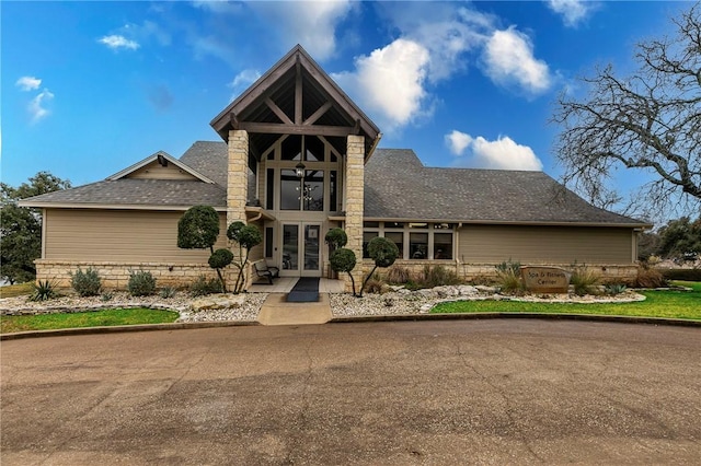 view of front of house with french doors