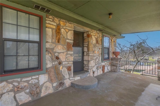 view of patio / terrace with visible vents