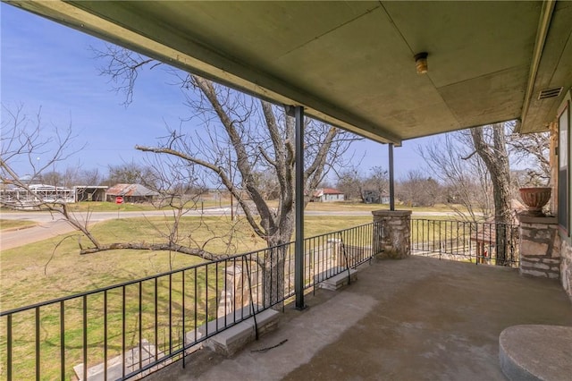 view of patio with visible vents and covered porch