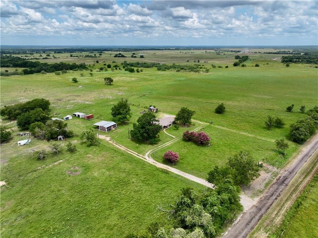 drone / aerial view featuring a rural view