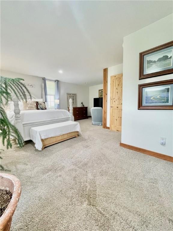 view of carpeted bedroom