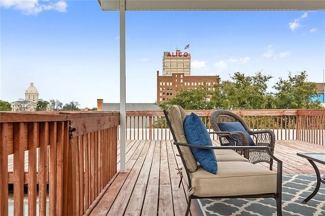 view of wooden terrace