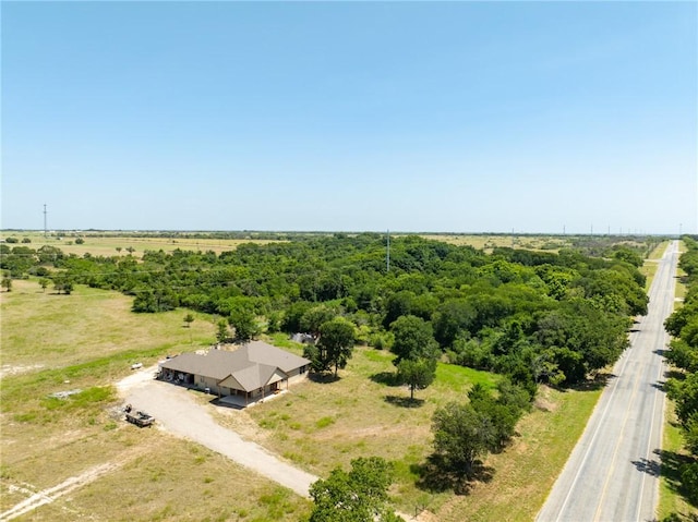 bird's eye view featuring a rural view