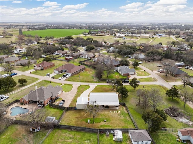 aerial view featuring a residential view