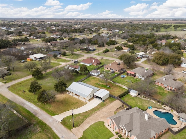 aerial view featuring a residential view