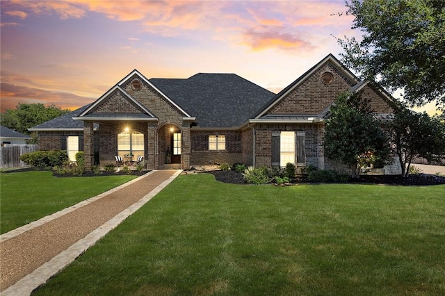 craftsman house featuring a yard