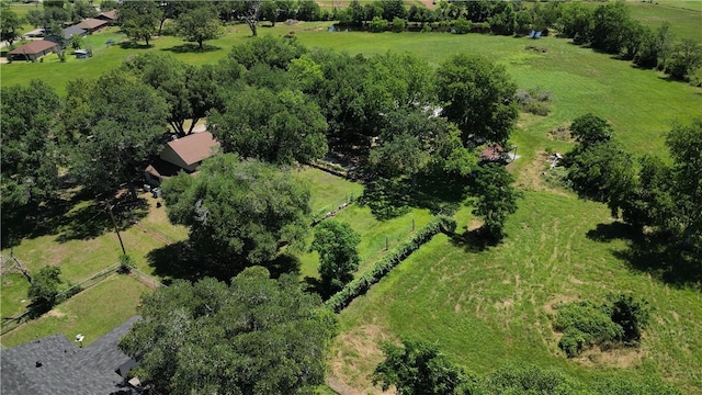 aerial view with a rural view