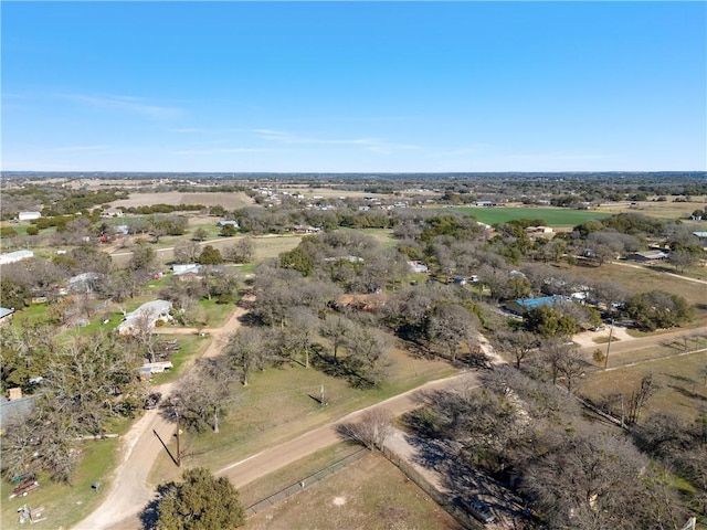 drone / aerial view with a rural view