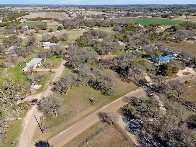 drone / aerial view featuring a rural view