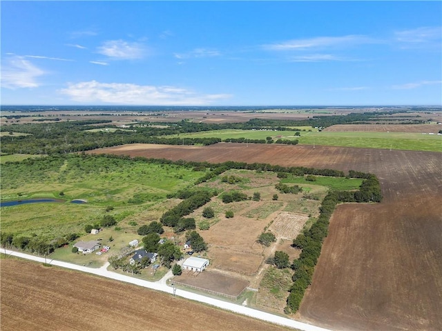 drone / aerial view featuring a rural view