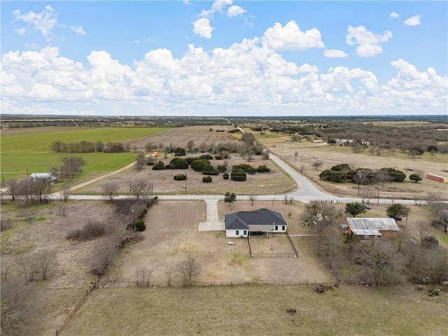 bird's eye view featuring a rural view