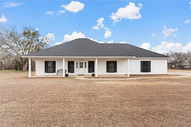 view of front of home with covered porch