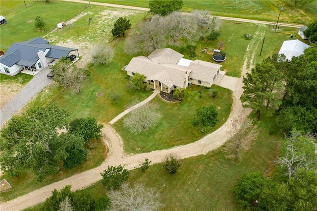 bird's eye view featuring a rural view