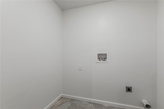 laundry room with hookup for an electric dryer and washer hookup