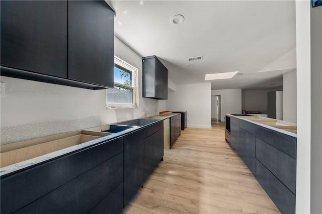 kitchen featuring light wood-type flooring