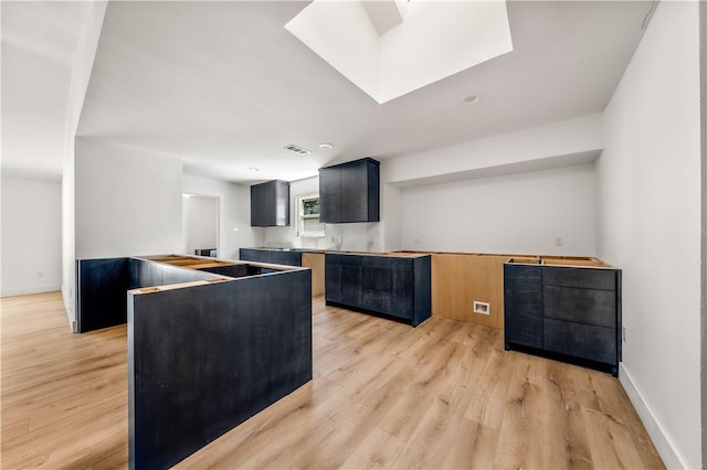 kitchen featuring light hardwood / wood-style floors