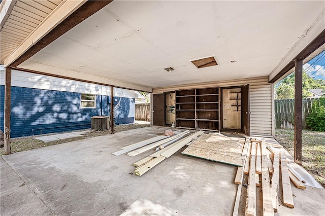 view of patio with central AC unit