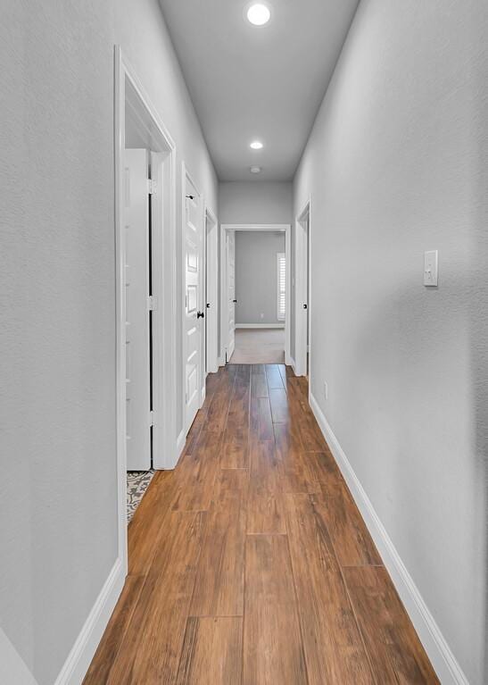 hall featuring hardwood / wood-style floors