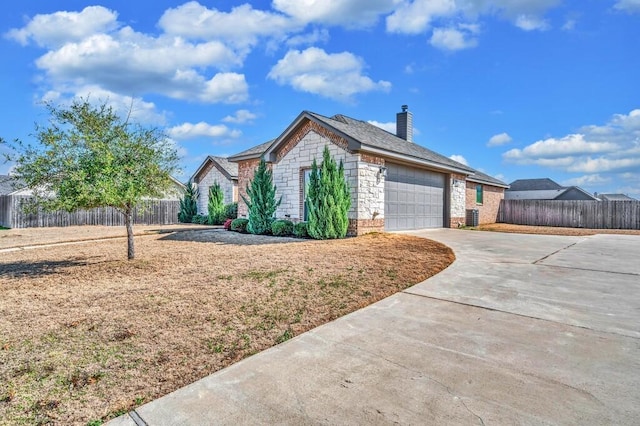 view of property exterior with a garage