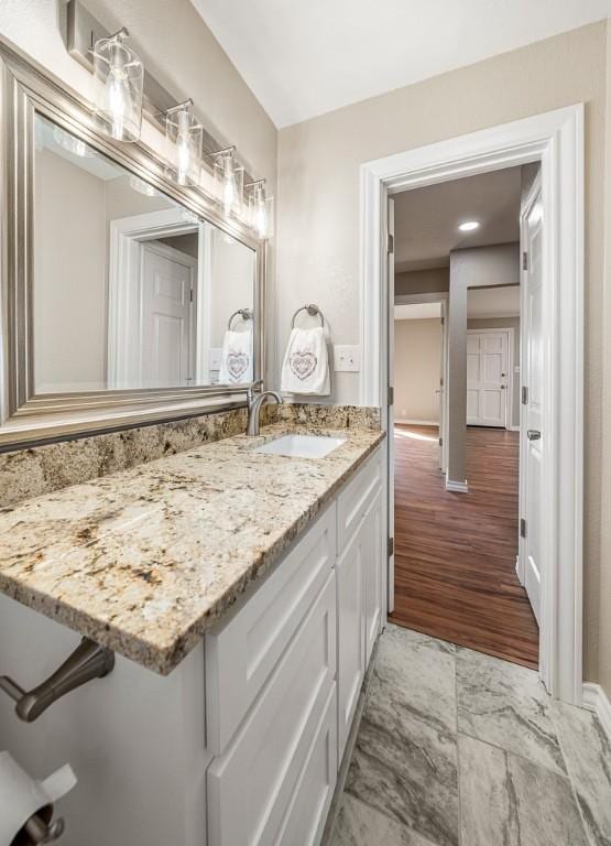 bathroom featuring vanity