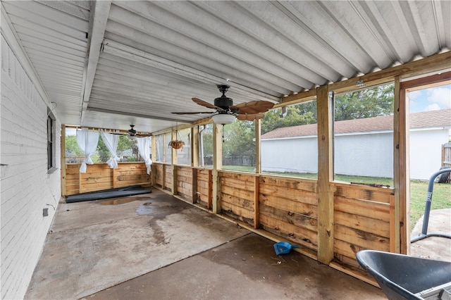 view of patio / terrace with ceiling fan