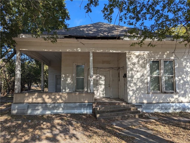 exterior space with a porch