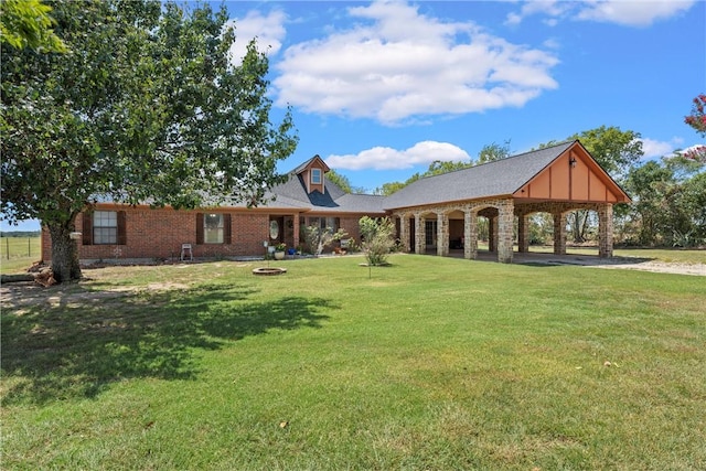 exterior space featuring a yard