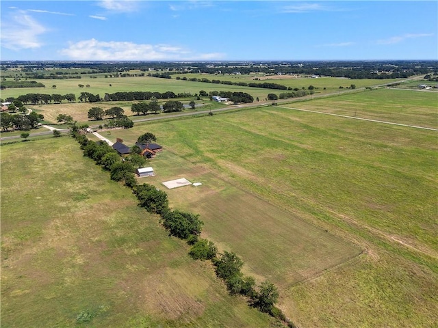 bird's eye view featuring a rural view