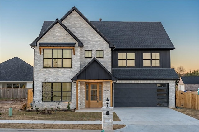 view of front of house featuring a garage