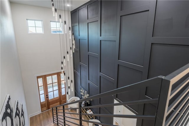 entrance foyer featuring wood-type flooring