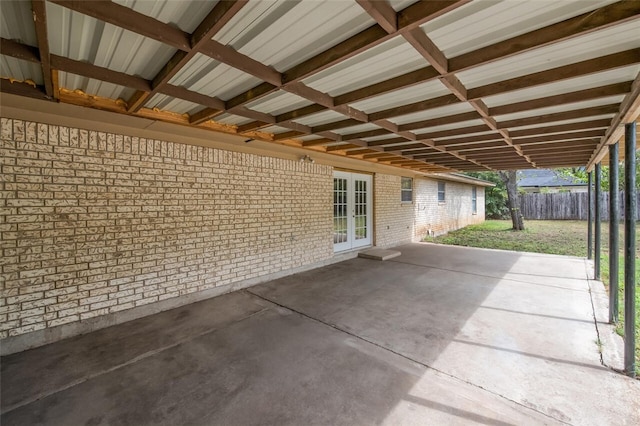 view of patio / terrace with french doors