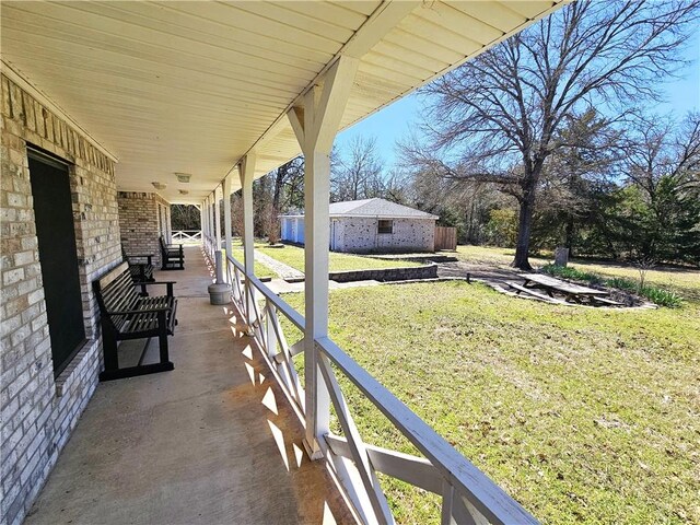 view of patio with covered porch