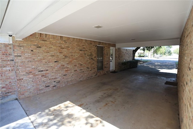 view of patio featuring a carport