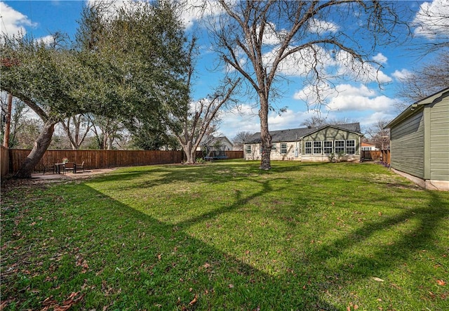 view of yard featuring a patio