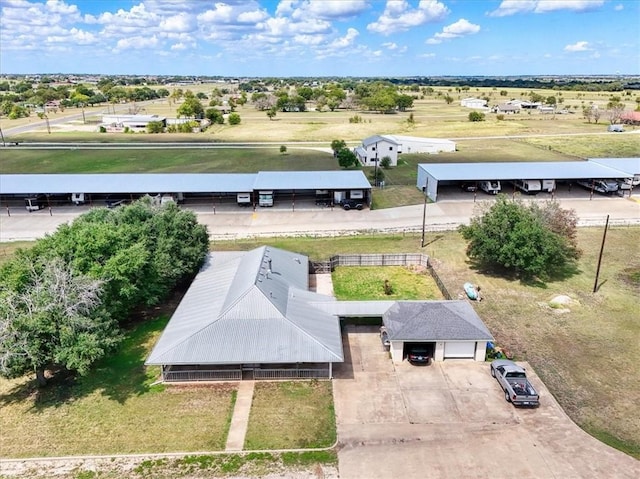 drone / aerial view featuring a rural view