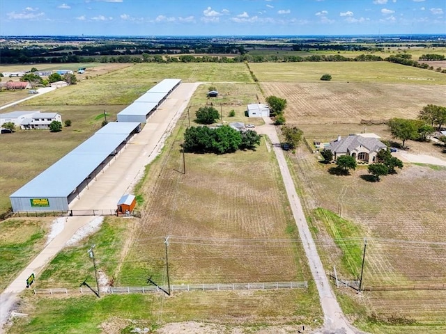 aerial view featuring a rural view