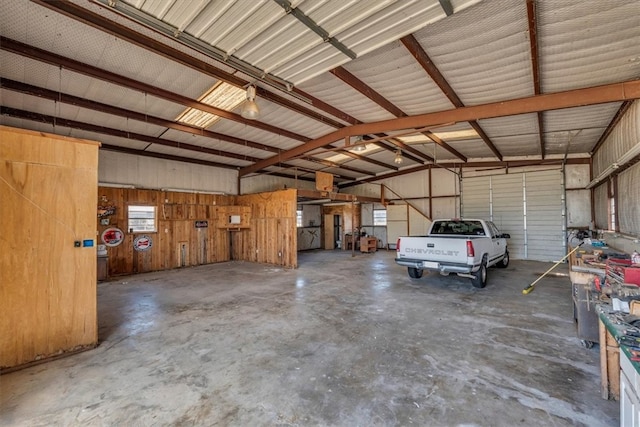 garage with a carport