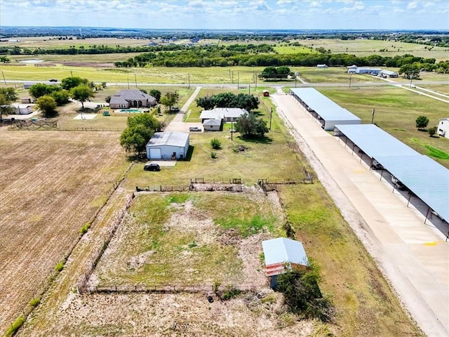 bird's eye view with a rural view