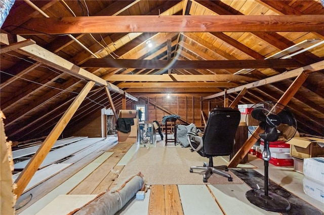 view of attic