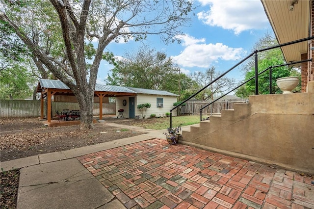 exterior space with a gazebo