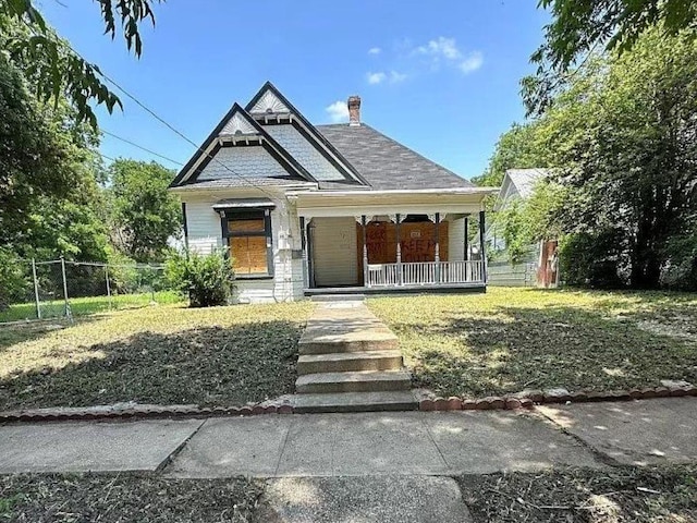 view of front of property with covered porch