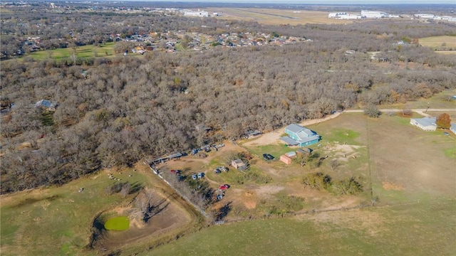 aerial view with a rural view